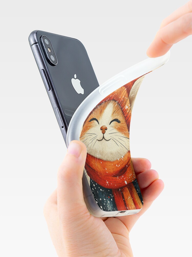 Thumbnail 4 of 5, iPhone Case, Christmas Cat designed and sold by Patricks-Art.