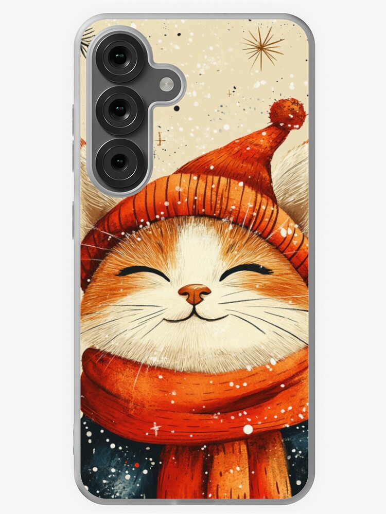 Thumbnail 1 of 4, Samsung Galaxy Phone Case, Christmas Cat designed and sold by Patricks-Art.