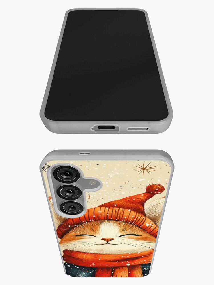 Thumbnail 3 of 4, Samsung Galaxy Phone Case, Christmas Cat designed and sold by Patricks-Art.