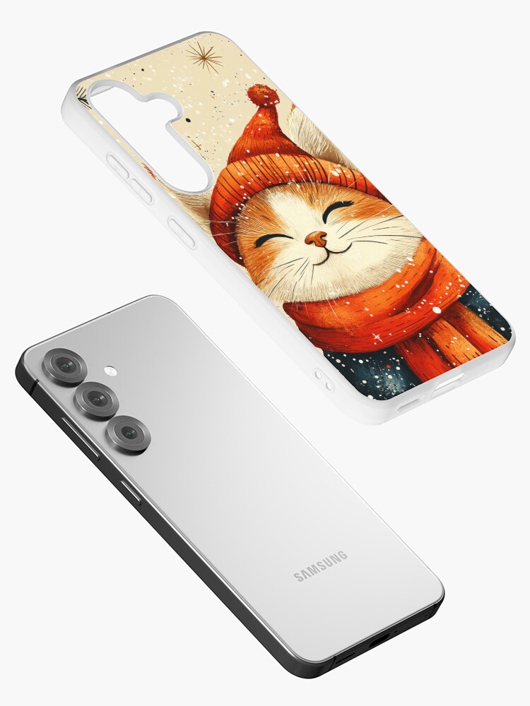 Thumbnail 2 of 4, Samsung Galaxy Phone Case, Christmas Cat designed and sold by Patricks-Art.