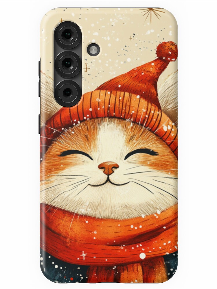 Thumbnail 1 of 4, Samsung Galaxy Phone Case, Christmas Cat designed and sold by Patricks-Art.