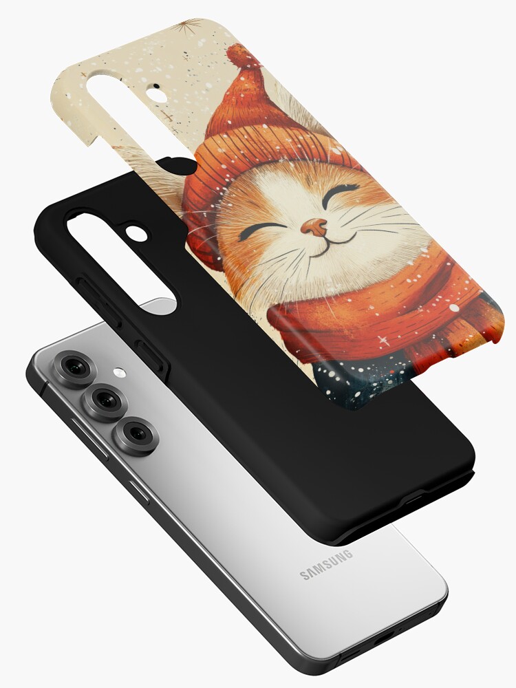 Thumbnail 2 of 4, Samsung Galaxy Phone Case, Christmas Cat designed and sold by Patricks-Art.