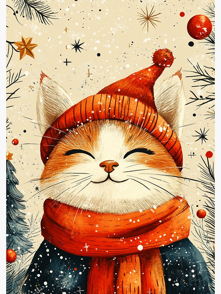 Thumbnail 3 of 3, Journal, Christmas Cat designed and sold by Patricks-Art.