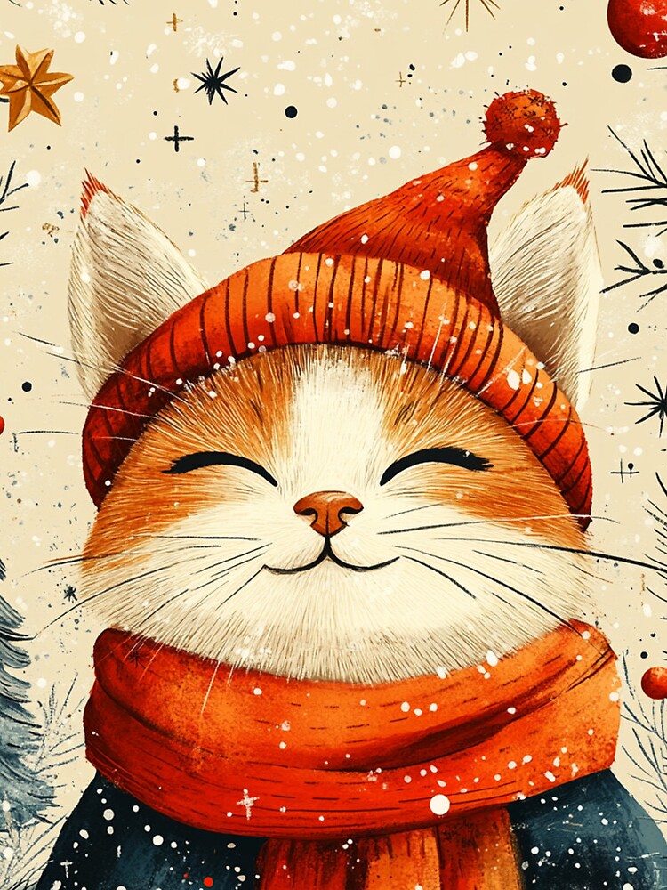 Thumbnail 3 of 3, Drawstring Bag, Christmas Cat designed and sold by Patricks-Art.