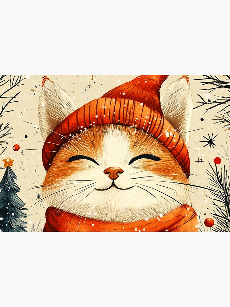 Thumbnail 3 of 3, Journal, Christmas Cat designed and sold by Patricks-Art.