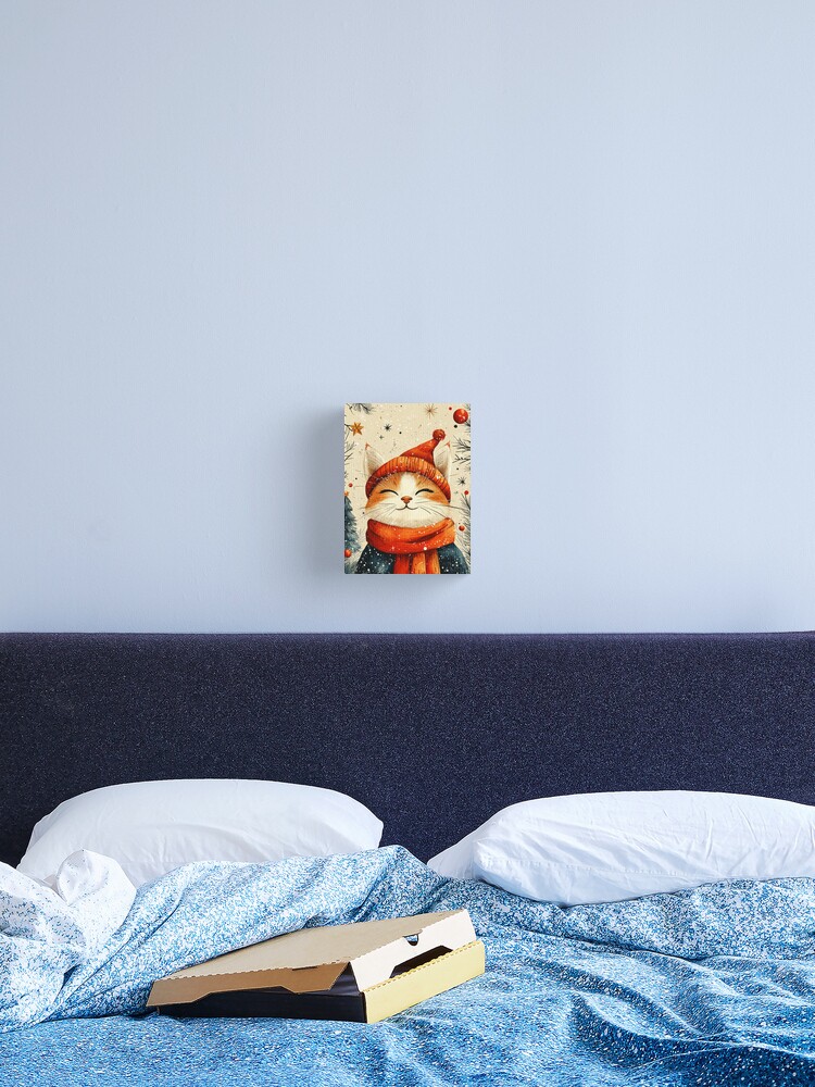 Thumbnail 2 of 3, Canvas Print, Christmas Cat designed and sold by Patricks-Art.