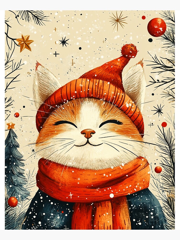 Thumbnail 6 of 6, Apron, Christmas Cat designed and sold by Patricks-Art.