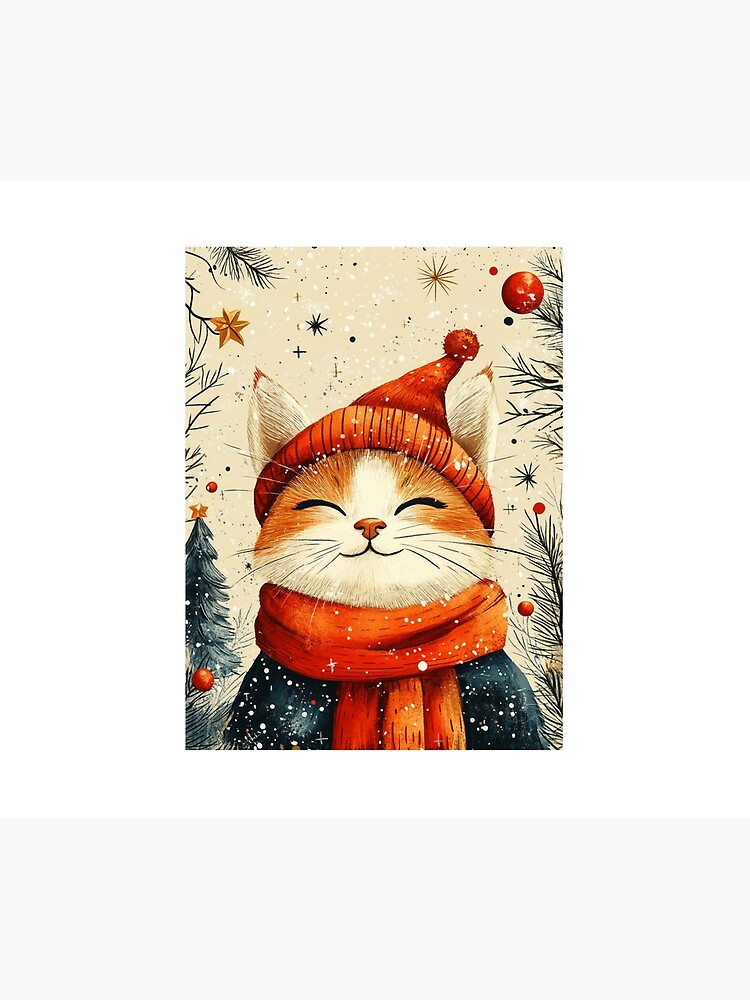 Thumbnail 5 of 5, Shower Curtain, Christmas Cat designed and sold by Patricks-Art.