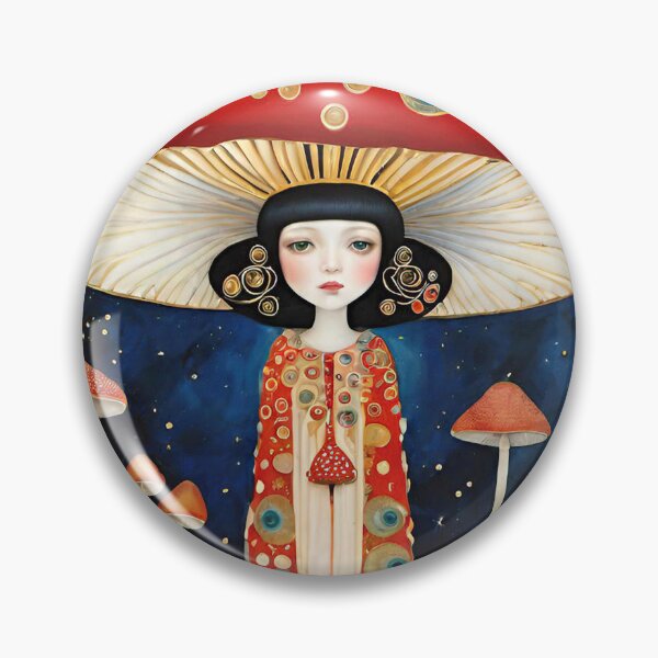 Artikelvorschau, Gustav Klimt Inspired Magical Fly Agaric Mushrooms entworfen und verkauft von SabenaArtwork.