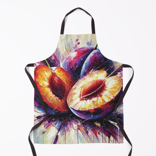 Item preview, Abstract painting of a plum cut in half designed and sold by Random Designs.