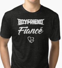 Engagement Boyfriend Fiance Shirt Married Man Wedding Gift Tri-blend T-Shirt