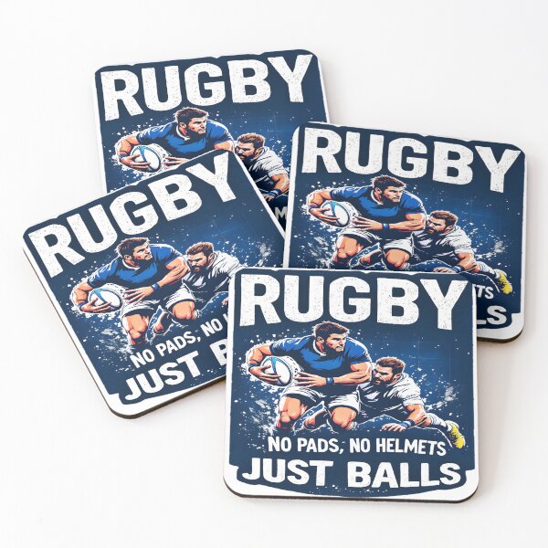 Item preview, Rugby No Pads No Helmets Just balls designed and sold by AlphaTeez.