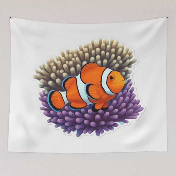 Item preview, Clownfish in Coral designed and sold by StickersRyous.
