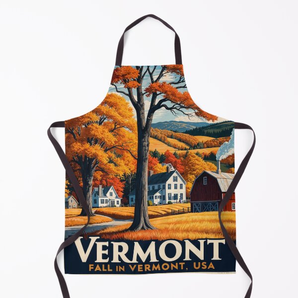 Item preview, Vintage Vermont Fall Illustration | Autumn Landscape Art designed and sold by Ceemko's Vintage Corner.