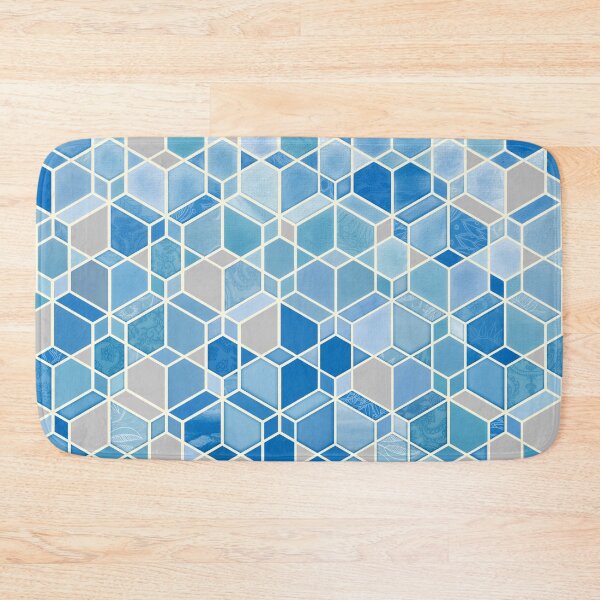 Item preview, Cubes & Diamonds in Blue & Grey designed and sold by micklyn.