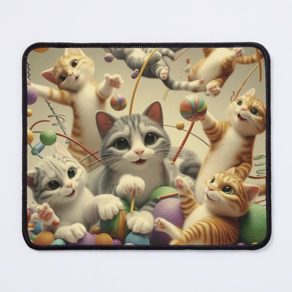 Item preview, Adorable Kittens Playing with Colorful Toys designed and sold by choder61.