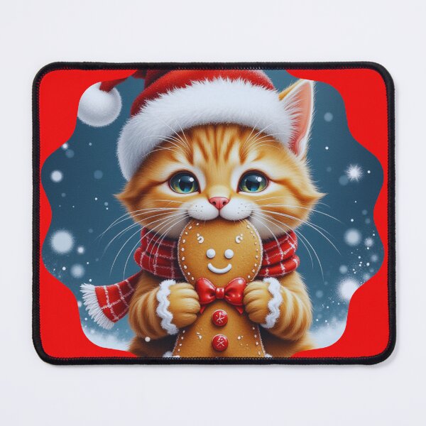 Item preview, Cat and Gingerbread Christmas designed and sold by JustCrazyPigeon.