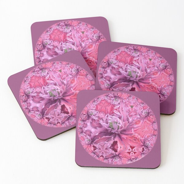 Item preview, Pom Pom Poppy - A kaleidoscopic image of a hot pink Pom Pom Poppy designed and sold by Original-Hype.