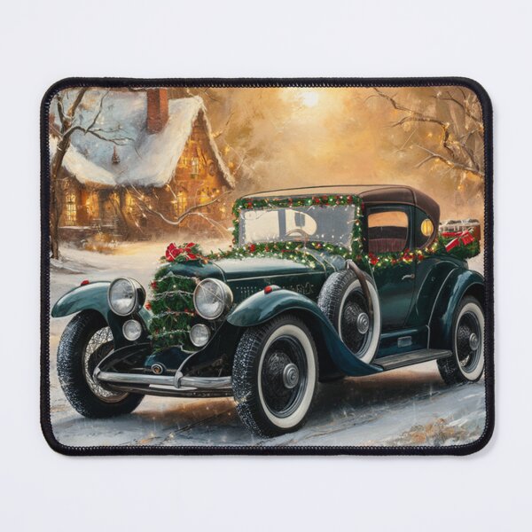 Item preview, Vintage Black Car with Christmas Decorations designed and sold by Kenny8716.