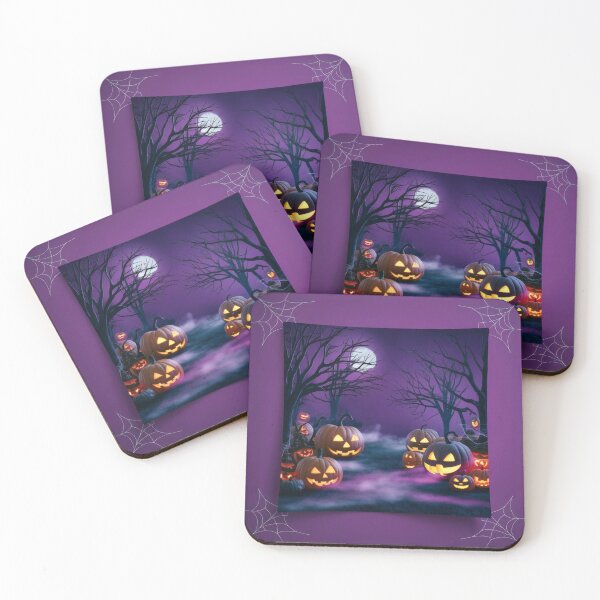 Item preview, Halloween purple pumpkins landscape,Halloween landscape ,Halloween Season, halloween pumpkin designed and sold by Expressions-Sel.