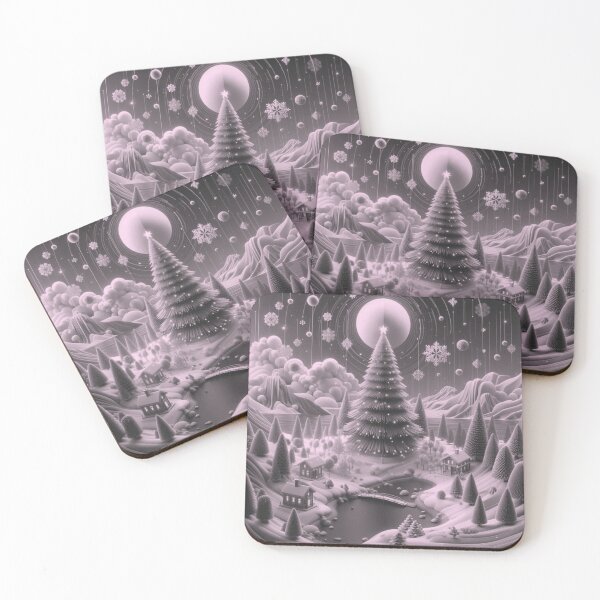 Item preview, Monochrome Winter Landscape - Minimalist Christmas Design designed and sold by choder61.
