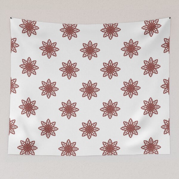 Item preview, Pattern of red snowflakes "Inspiration" designed and sold by Cherevan.