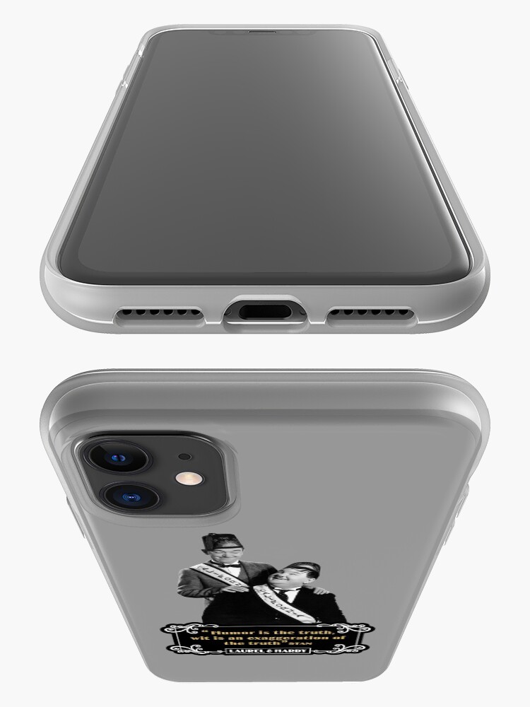 Alternate view of Laurel & Hardy - ‘Humor Is The Truth, Wit Is An Exaggeration Of The Truth' iPhone Case & Cover