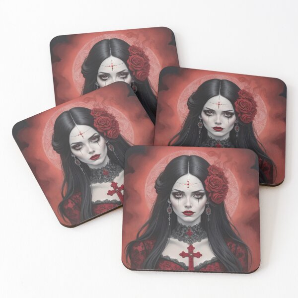 Item preview, Halloween Gothic Woman With Red cross,Halloween Gothic Woman ,Halloween Season, halloween pumpkin designed and sold by Expressions-Sel.