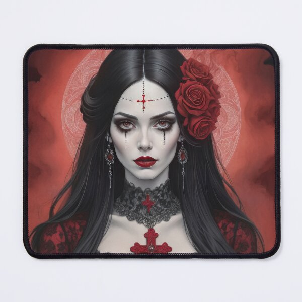 Item preview, Halloween Gothic Woman With Red cross,Halloween Gothic Woman ,Halloween Season, halloween pumpkin designed and sold by Expressions-Sel.