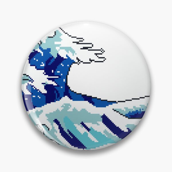 Item preview, kanagawa waves Pixel art designed and sold by Ekira Pop Pixel.