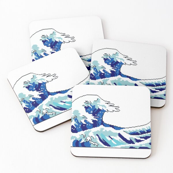 Item preview, kanagawa waves Pixel art designed and sold by Ekira Pop Pixel.