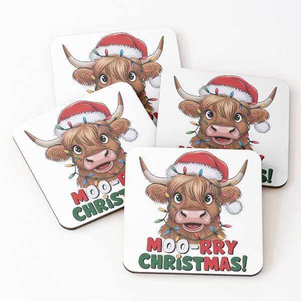 Item preview, Moo-rry Christmas designed and sold by Angry Swan Designs.