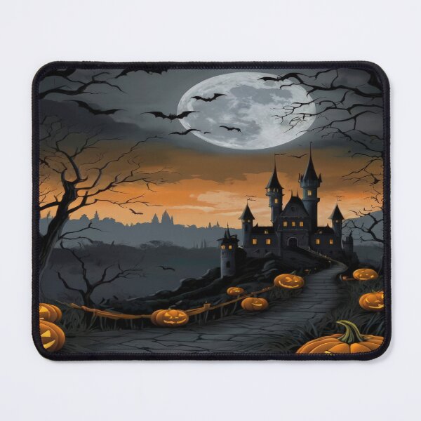 Item preview, Halloween Dark castle at night,Halloween castle,Halloween Season, halloween pumpkin designed and sold by Expressions-Sel.