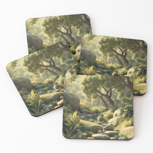 Item preview, Lush Forest with Cascading Waterfall designed and sold by choder61.