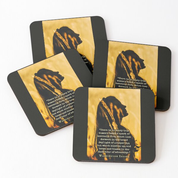 Item preview, Washington Irving quote: “There is in every true woman's heart a spark of heavenly fire, which lies dormant in the broad daylight of prosperity.." designed and sold by artbleed.