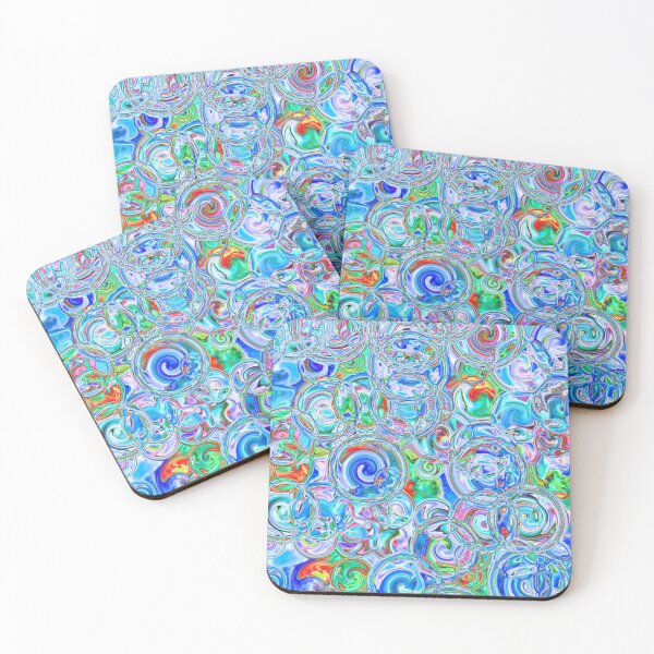 Item preview, Mixed Light Blues Hydrangea Petals in Fractal Circles designed and sold by SXW Designs.