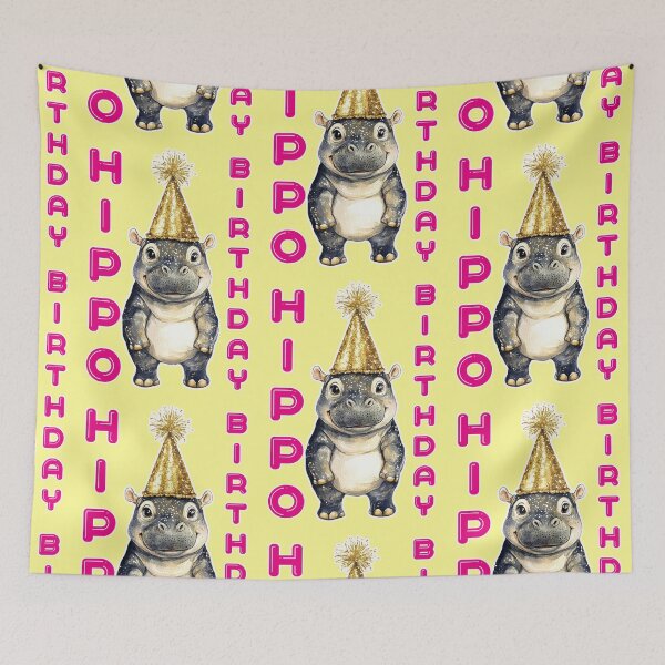 Item preview, Hippo Birthday, Funny Hippo Meme designed and sold by Mauswohn.