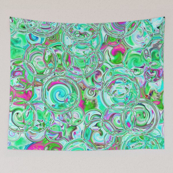 Item preview, Minty Greens Hydrangea Fractal Circles designed and sold by SXW Designs.