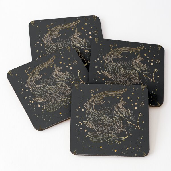 Item preview, Pisces Astrology Sign Gold and Black designed and sold by asamijess.