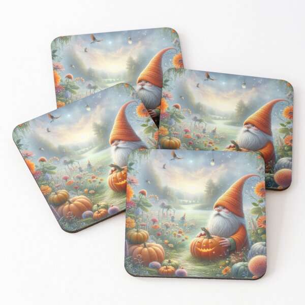 Item preview, Halloween fantasy autumn landscape with a dwarf,Halloween dwarf,Halloween Season, halloween pumpkin designed and sold by Expressions-Sel.