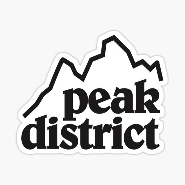 Peak District Retro Logo Tee Sticker