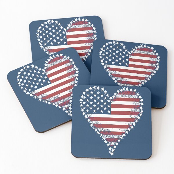 Item preview, Love AMERICA Heart USA Patriot Support Flag designed and sold by NikoDeeko.