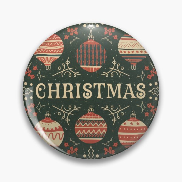 Item preview, Vintage Christmas Ornament Pattern | Festive Holiday Mugs, Stickers & More designed and sold by HahaHandlesHub.