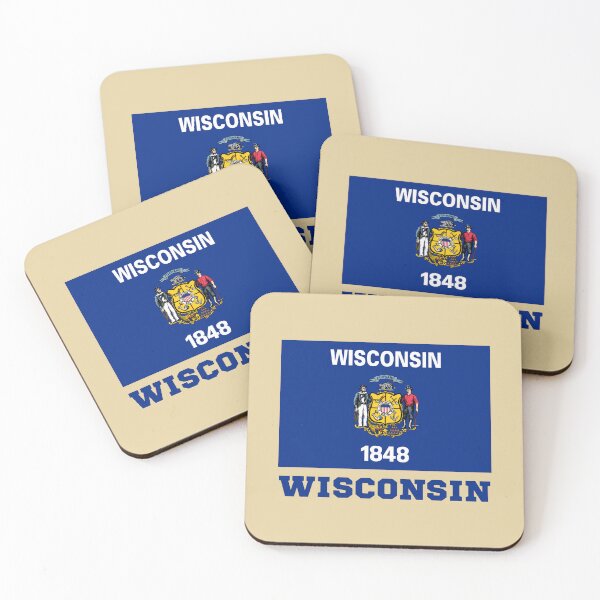 Item preview, Wisconsin - Flag of State designed and sold by Amazing States of America.