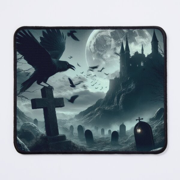 Item preview, Halloween Gloomy landscape with a black raven,Halloween black raven ,Halloween Season, halloween pumpkin designed and sold by Expressions-Sel.