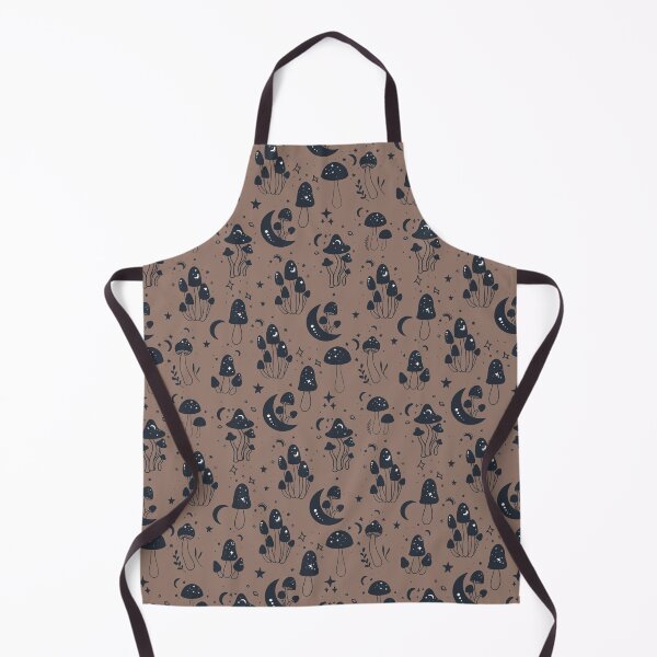 Item preview, Boho Moon and Mushrooms on Beige, Witchy Pattern designed and sold by JuliaPop.