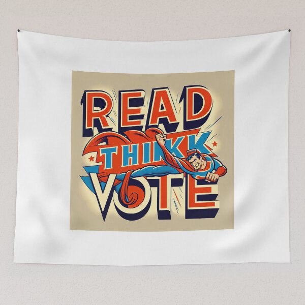 Item preview, Read Think Vote Superhero designed and sold by DSoriaDesign.