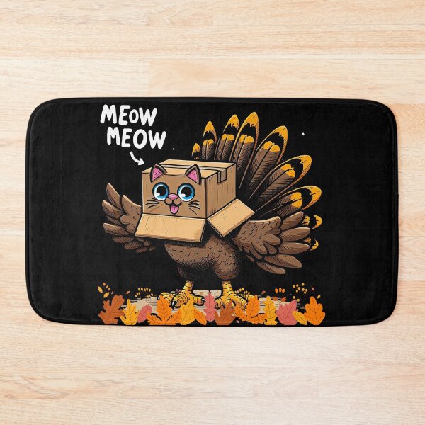 Item preview, Funny Thanksgiving Cat Fake Cat Meow designed and sold by Kuki-shop.