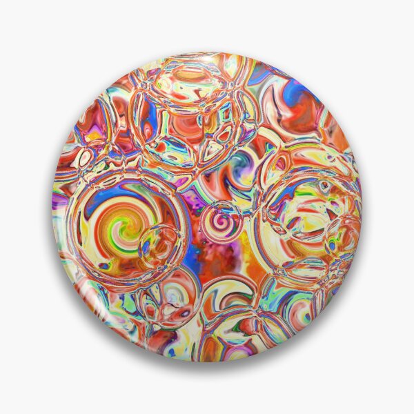 Item preview, Orange & Red Hydrangea Fractal Circles designed and sold by SXW Designs.