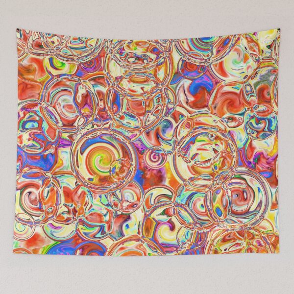 Item preview, Orange & Red Hydrangea Fractal Circles designed and sold by SXW Designs.